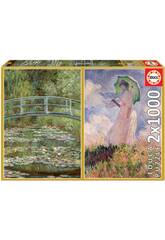Puzzle 2x1000 Monet Educa 19270