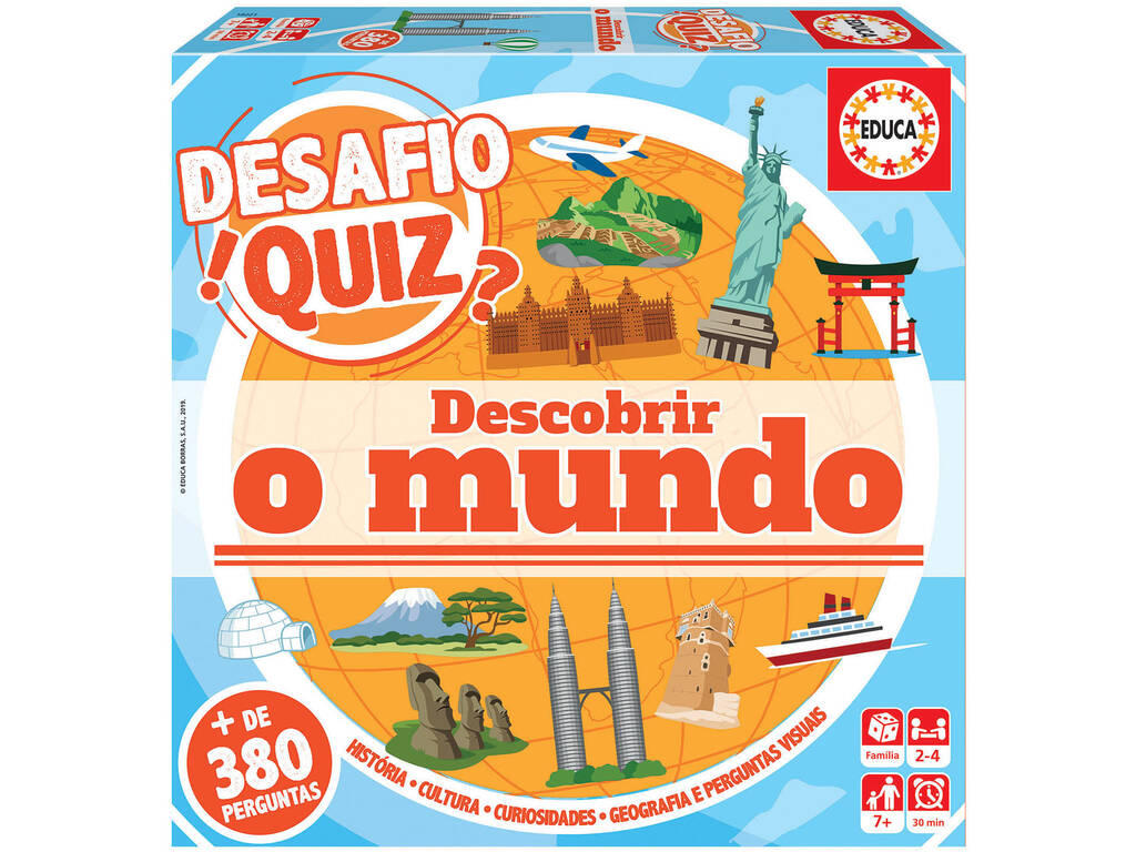 Quiz: Descobrir Espanha” jogo de tabuleiro em segunda mão durante