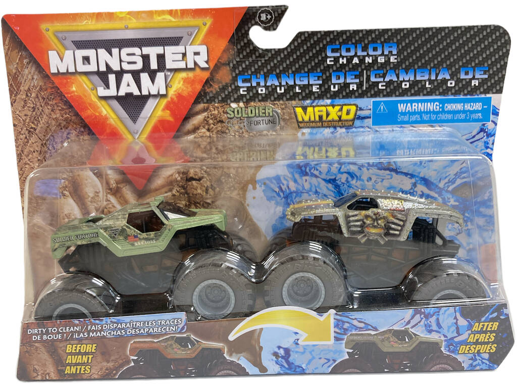 Monster Jam Vehículo Diecast 1:64 Pack 2 Spin Master 6044943