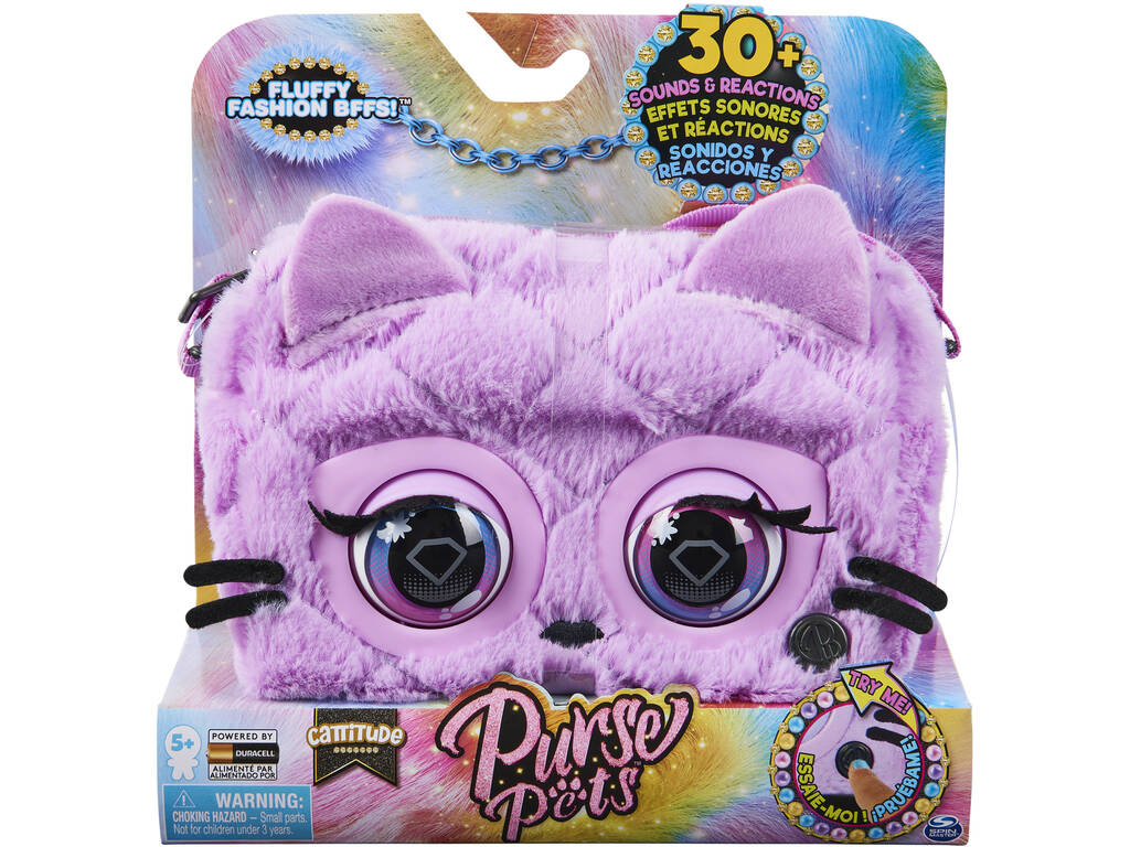 Purse Pet Bolso Interactivo Fluffy Kitty Spin Master 6064127
