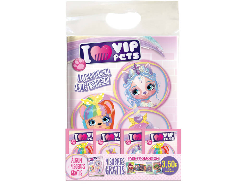 Album I Love VIP Pets Starter Pack avec 4 enveloppes Panini
