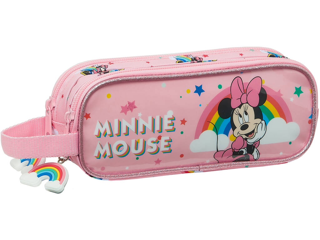 Astuccio Doppio Minnie Mouse Rainbow Safta 812112513