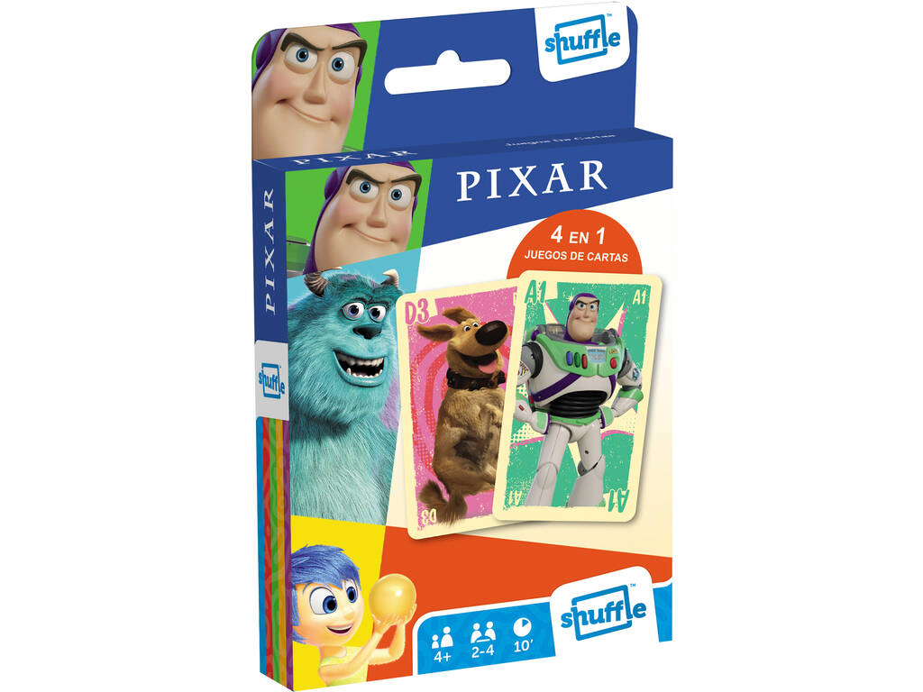 Pixar Kinder-Kartendeck Shuffle 4 in 1 Fournier 10027508