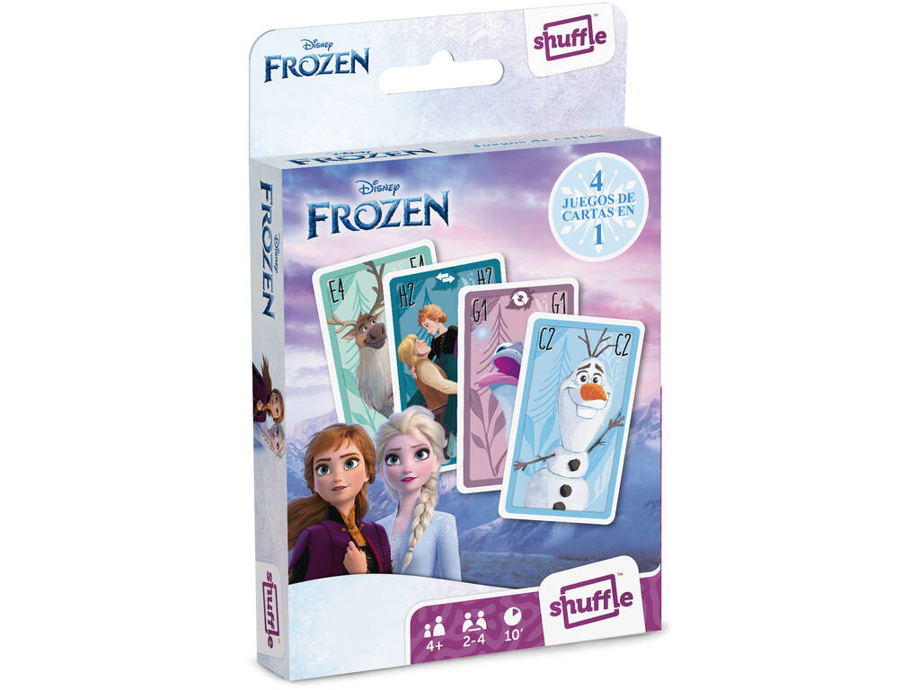 Frozen Baralho Infantil Shuffle 4 em 1 Fournier 10027509