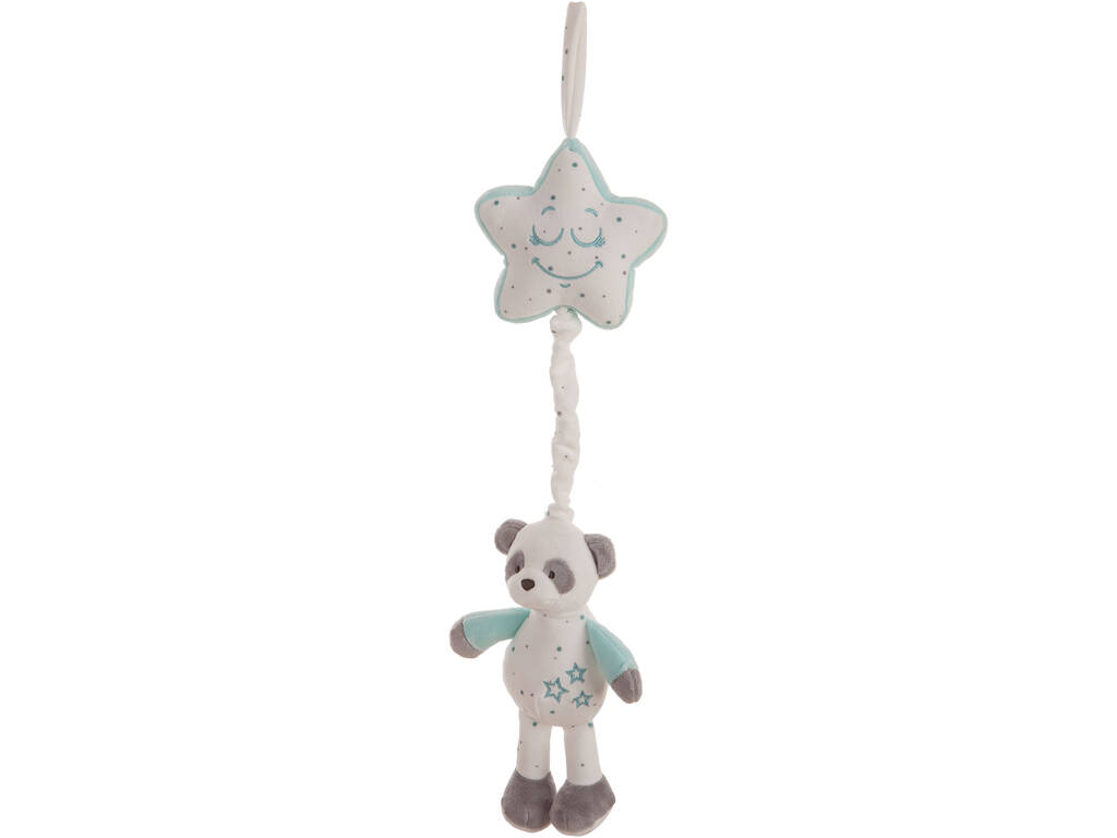 Caja Musical Estrella Baby Panda Agua Marina 35 cm. Creaciones Llopis 25617