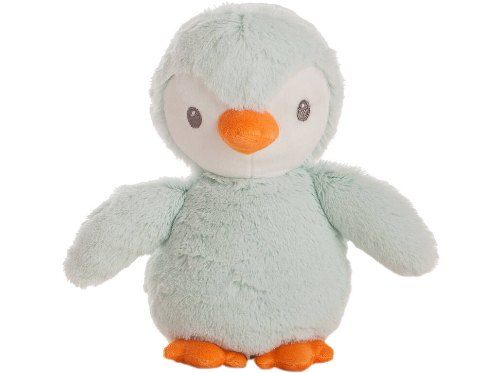 Peluche Pinguim Água Marinha 22 cm. com Manta Coralina Criações Llopis 25680