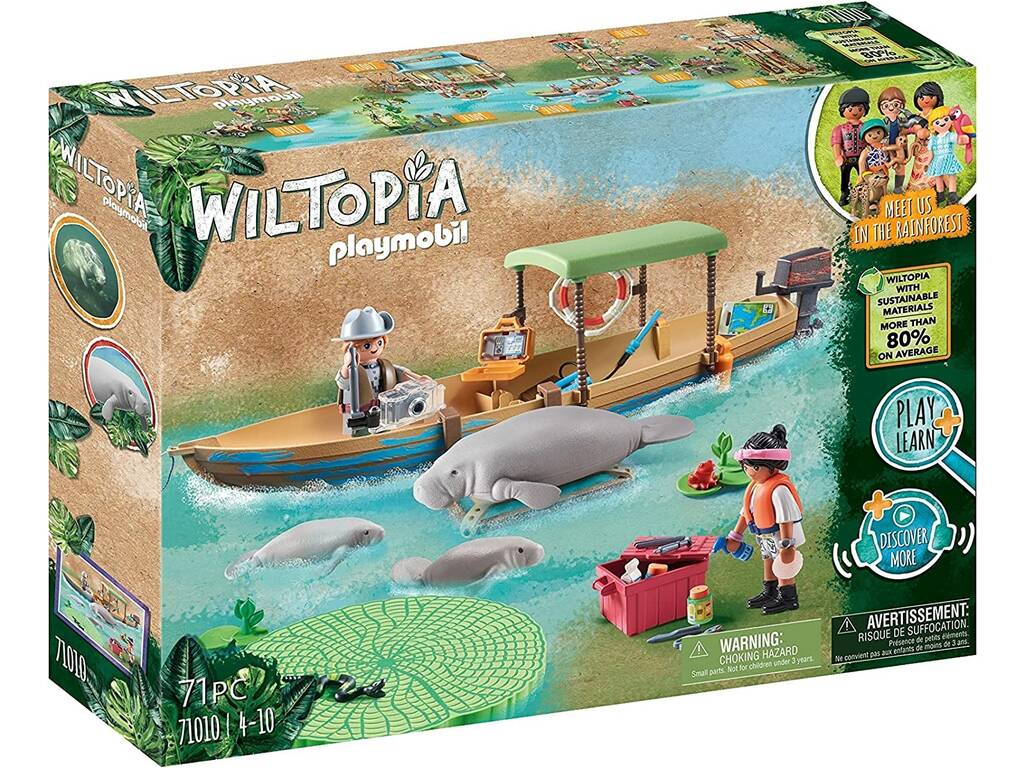 Playmobil Wiltopia mit Boot Reise nach Los Manatees 71010