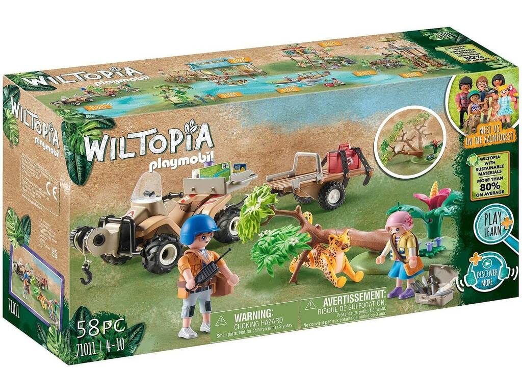 Playmobil Wiltopia Quad Rescate de Animales 71011