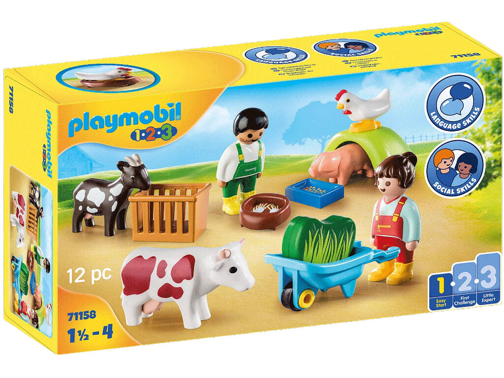 Playmobil 1.2.3 Diversão na Fazenda 71158