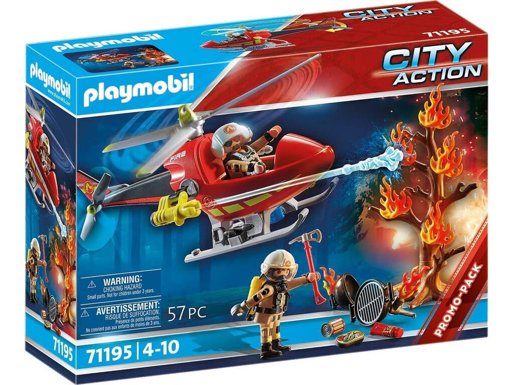 Playmobil Hélicoptère de pompier 71195