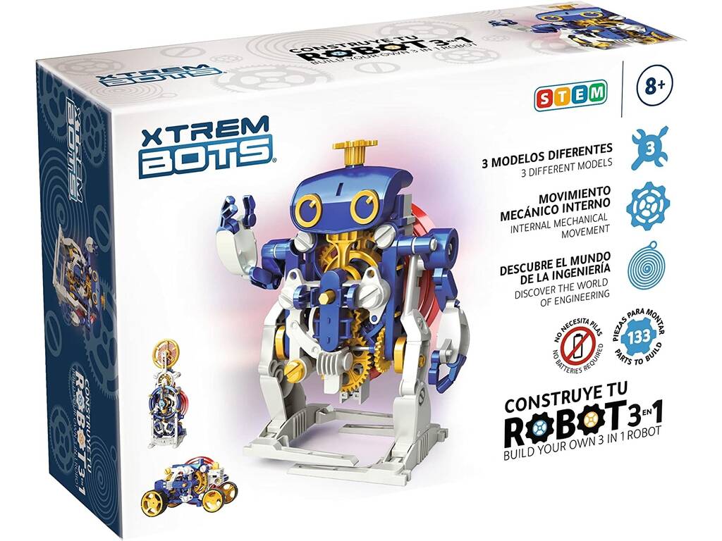 Xtrem Bots Costruisci il tuo robot 3 in 1 World Brands XT3803026