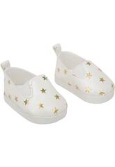 Conjunto Sapatos Brancos com Estrelas para Boneca 45 cm. Arias 6313