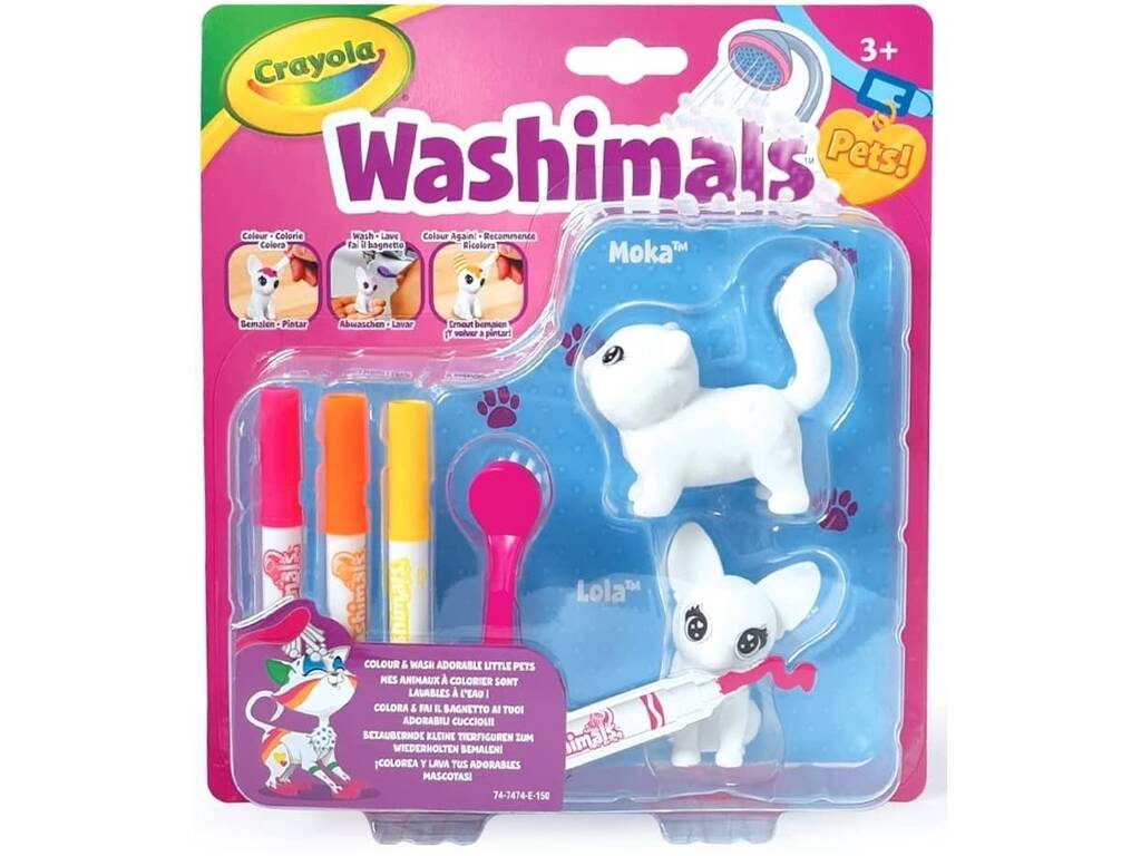 Washimals Pets Mini Set Perrito y Gatito Crayola 74-7474