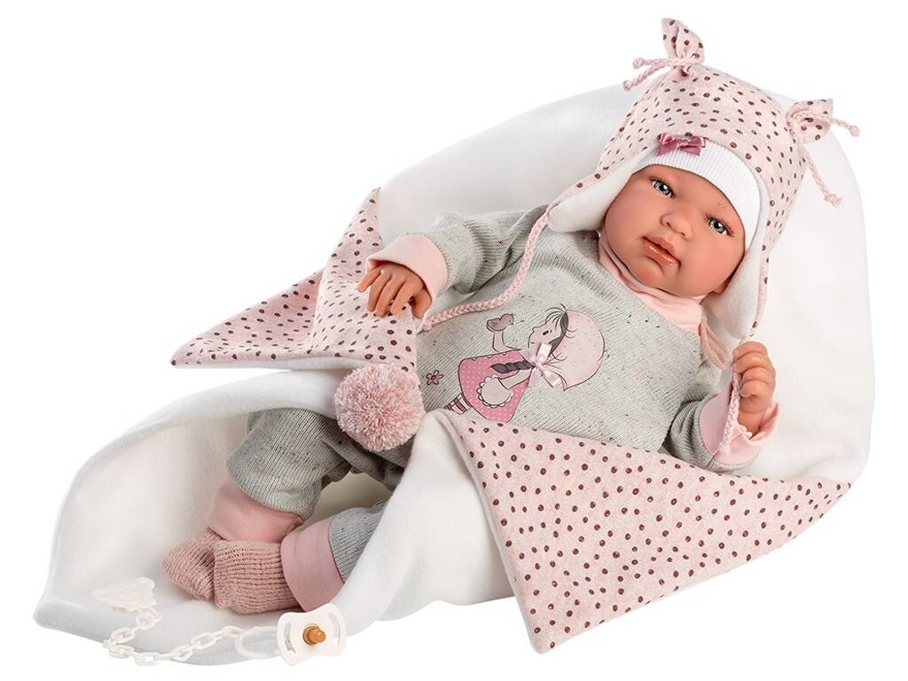 Tina Newborn Poupée nouveau-né en pleurs 44 cm.
