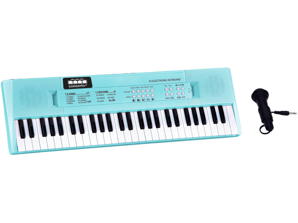 Elektronische Keyboard 54 Tasten Blau 8930