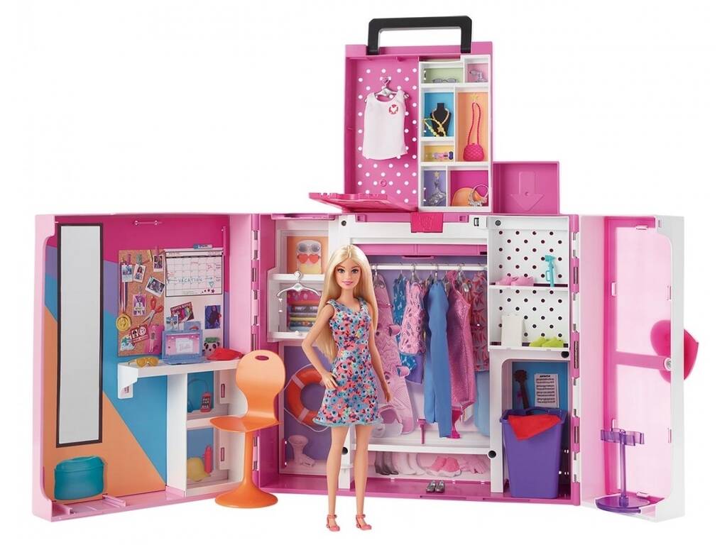 Barbie Armario de Ensueño con Muñeca y Accesorios Mattel HGX57