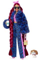 Barbie Extra Chándal Leopardo Azul Mattel HHN09