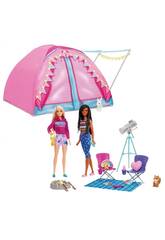 Barbie Go Camping ! Malibu et Brooklyn avec tente Mattel HGC18