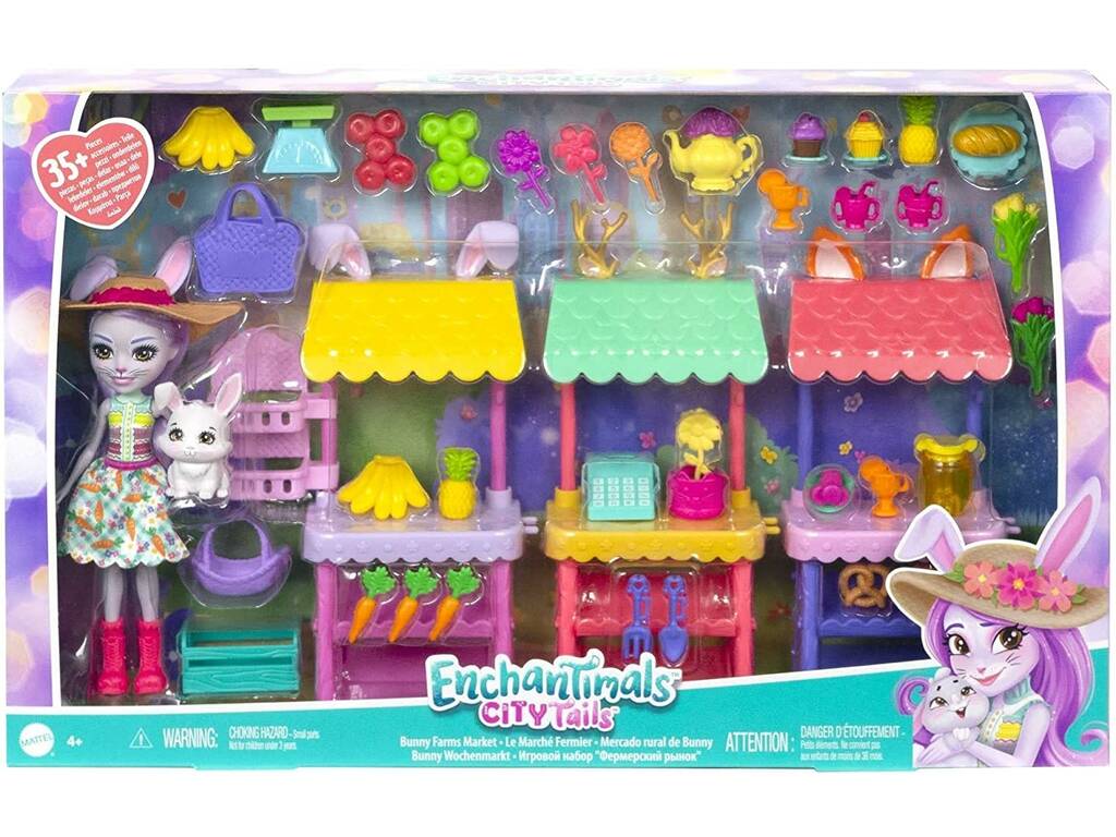 Enchantimals City Tails Mercado Rural de Becker Bunny Mattel HHC17