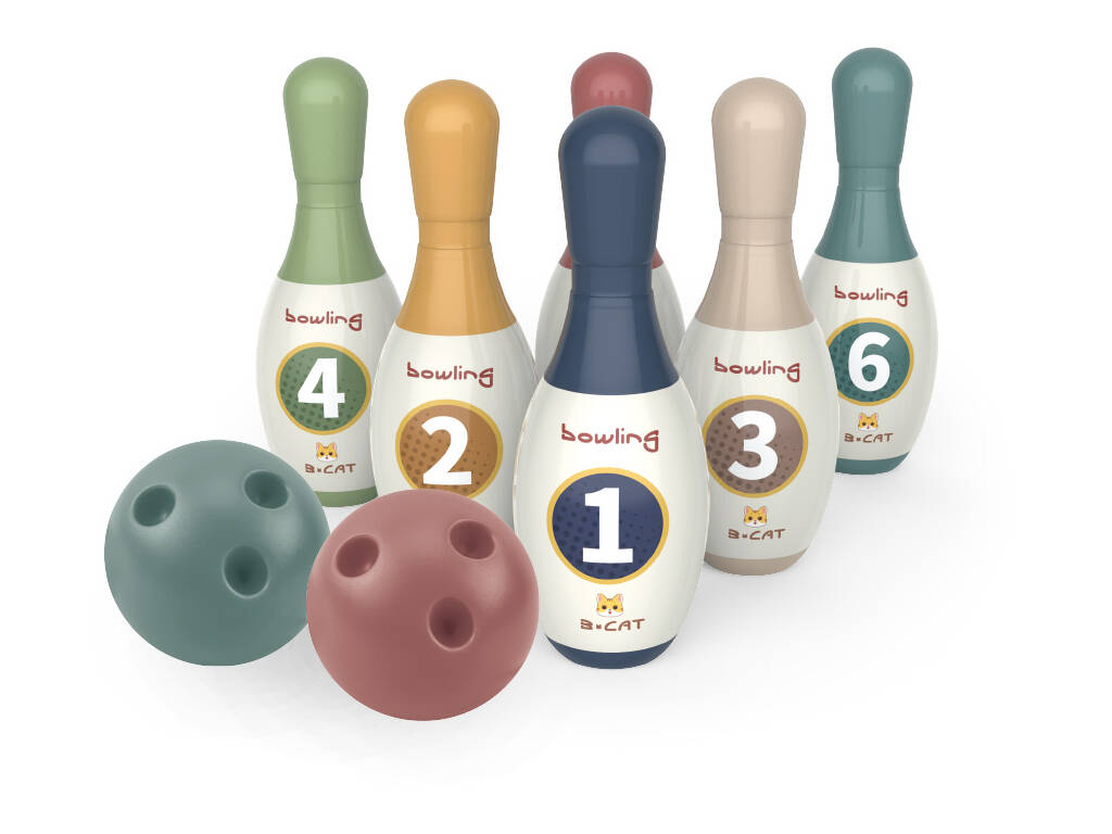 Juego de Bolos 6 Bolos y 2 Bolas