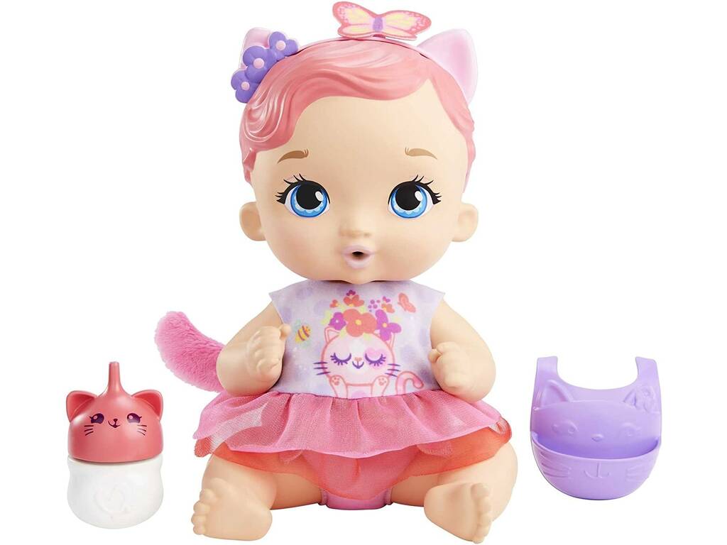 My Garden Baby Pink Baby Kitten und Pee Pee Mattel HHL21