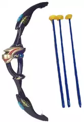 Set de tir à l'arc 60 cm. avec flèches et cible Noir
