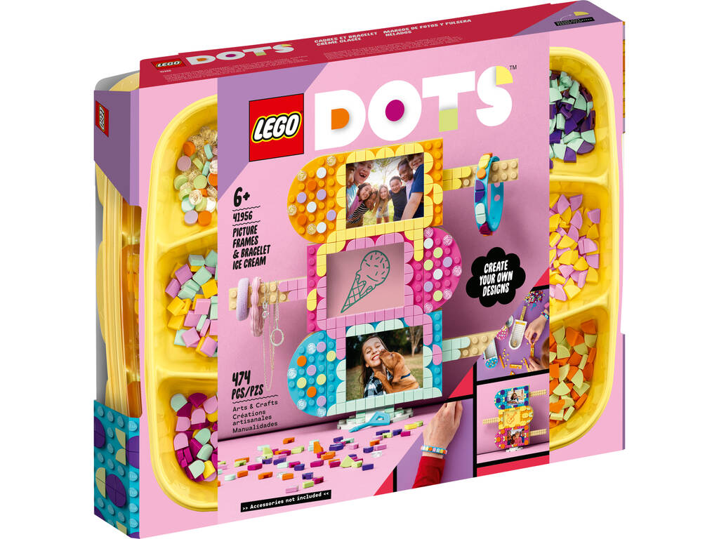 Lego Dots Marcos de Fotos e Pulseira Sorvetes 41956