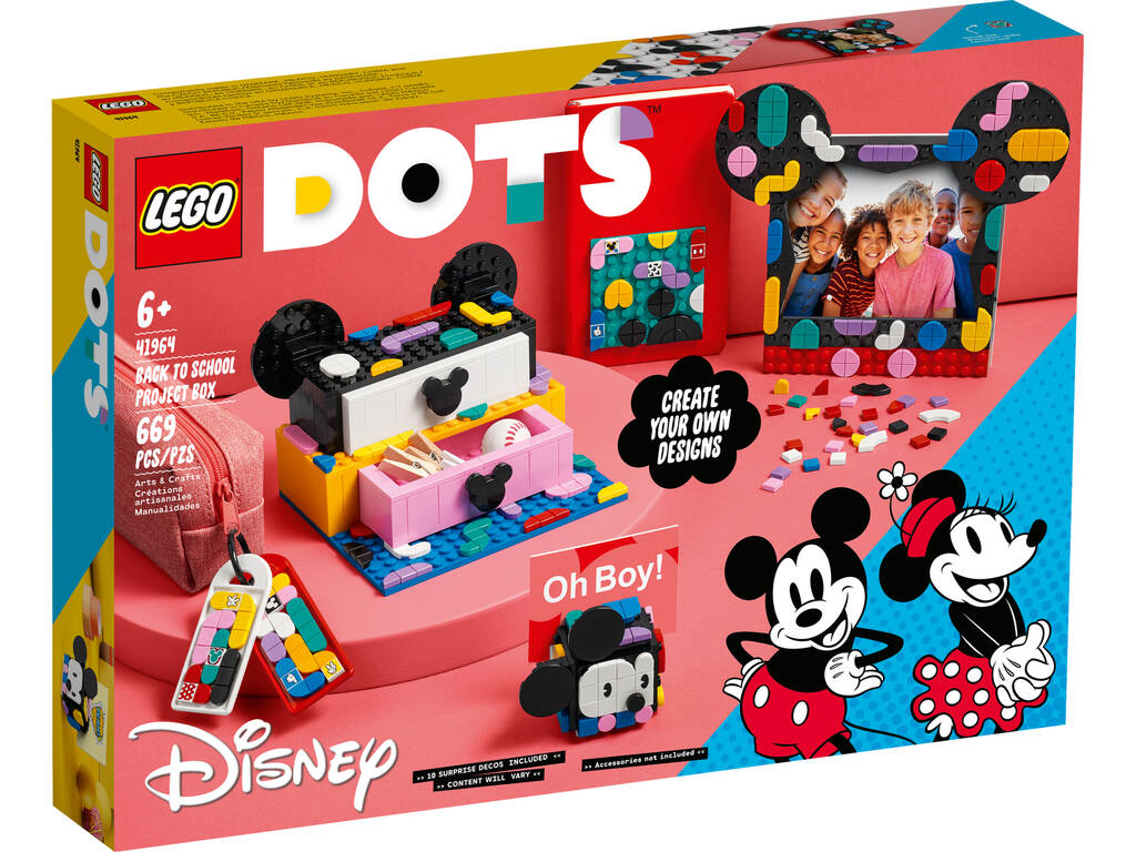 Lego Dots Mickey e Minnie: Scatola dei progetti per il ritorno a scuola 41964