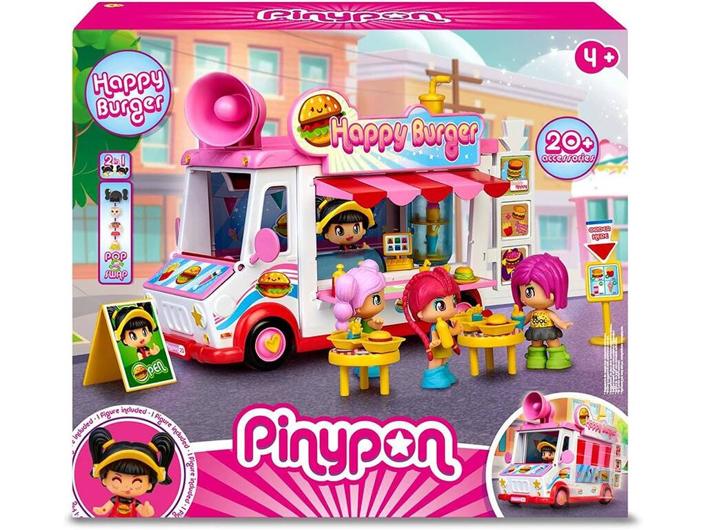 Pinypon Happy Burger mit Figur und Zubehör. Famosa 700017210
