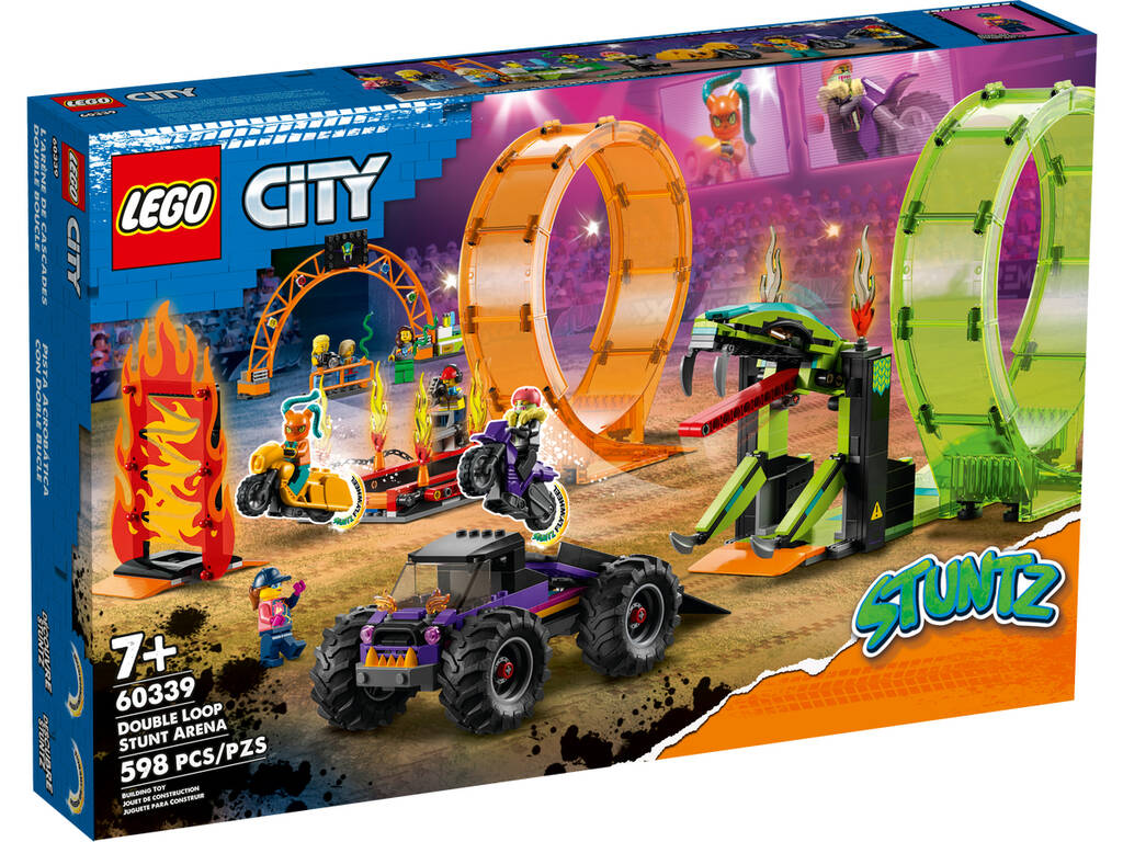 Lego City Stuntz Stunt Track mit Doppel Kurven 60339