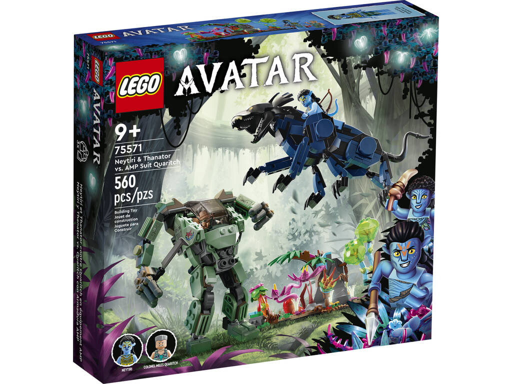 Lego-Avatar Neytiri und Thanator vs. Quaritch mit AMP-Rüstungsse AMP 75571