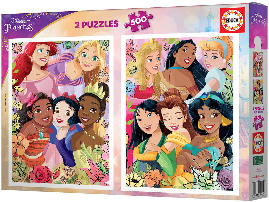 2X500 Disney Princess Puzzle Educa 19253