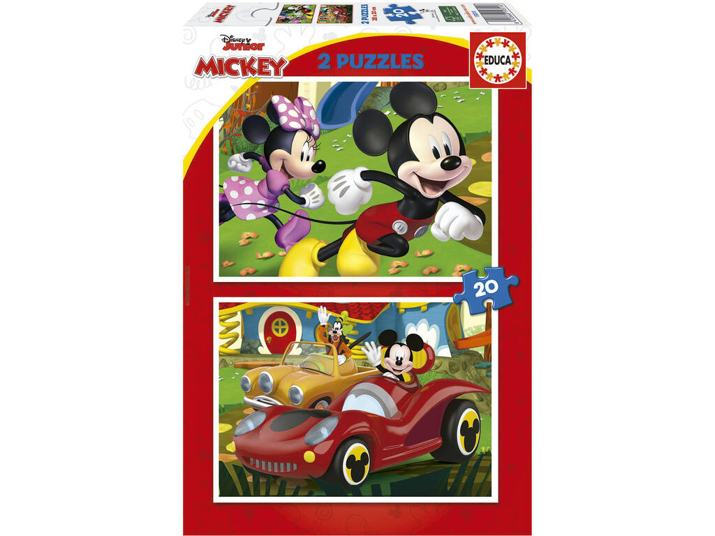 Quebra-cabeça 2x20 Mickey Mouse Fun House Educa 19311