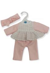 Camicetta, pantaloni rosa e fascia per capelli Bambola 28-30 cm. Berjuan 3008