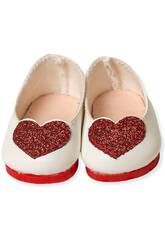 Zapatos Manoletina con Corazn Rojo Berjuan 80201