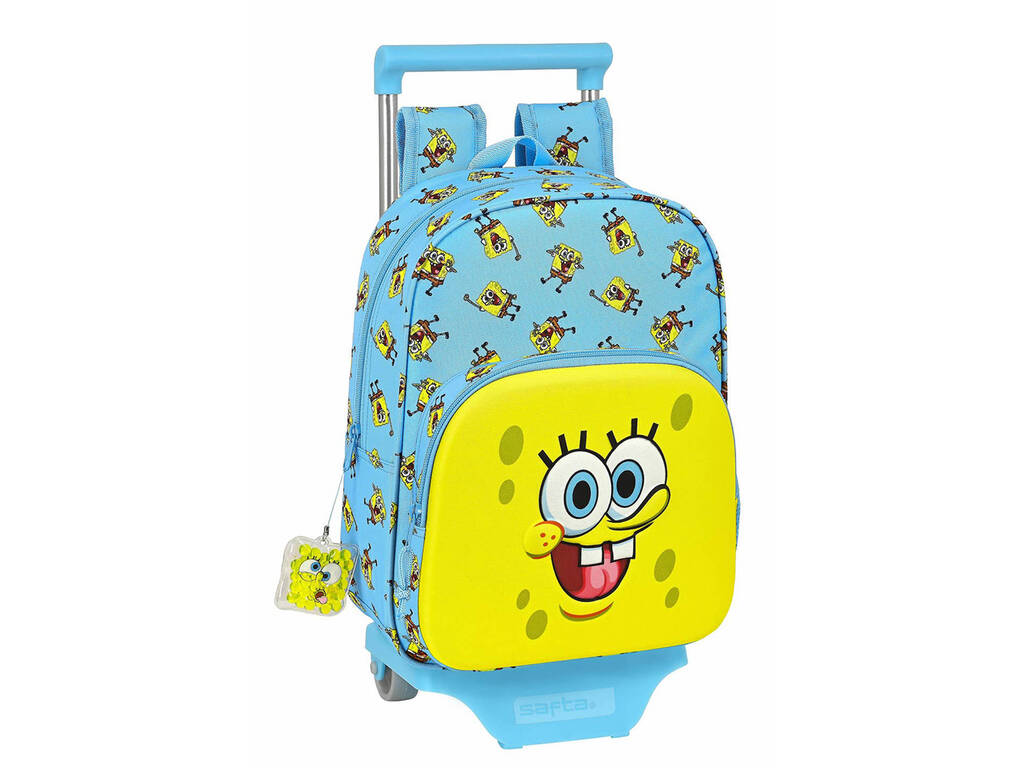 Zaino con Trolley con tasca 3D SpongeBob Safta 612191020