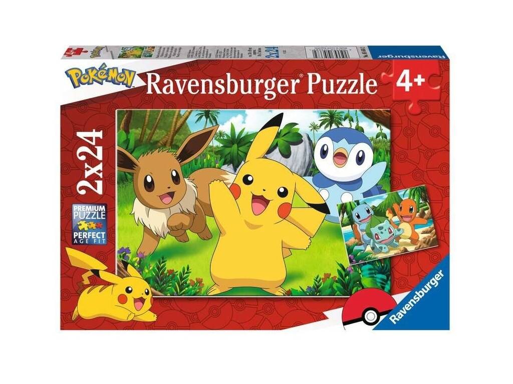 Quebra-cabeça Pokémon 2x24 Peças Ravensburger 5668