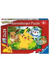 Quebra-cabeça Pokémon 2x24 Peças Ravensburger 5668