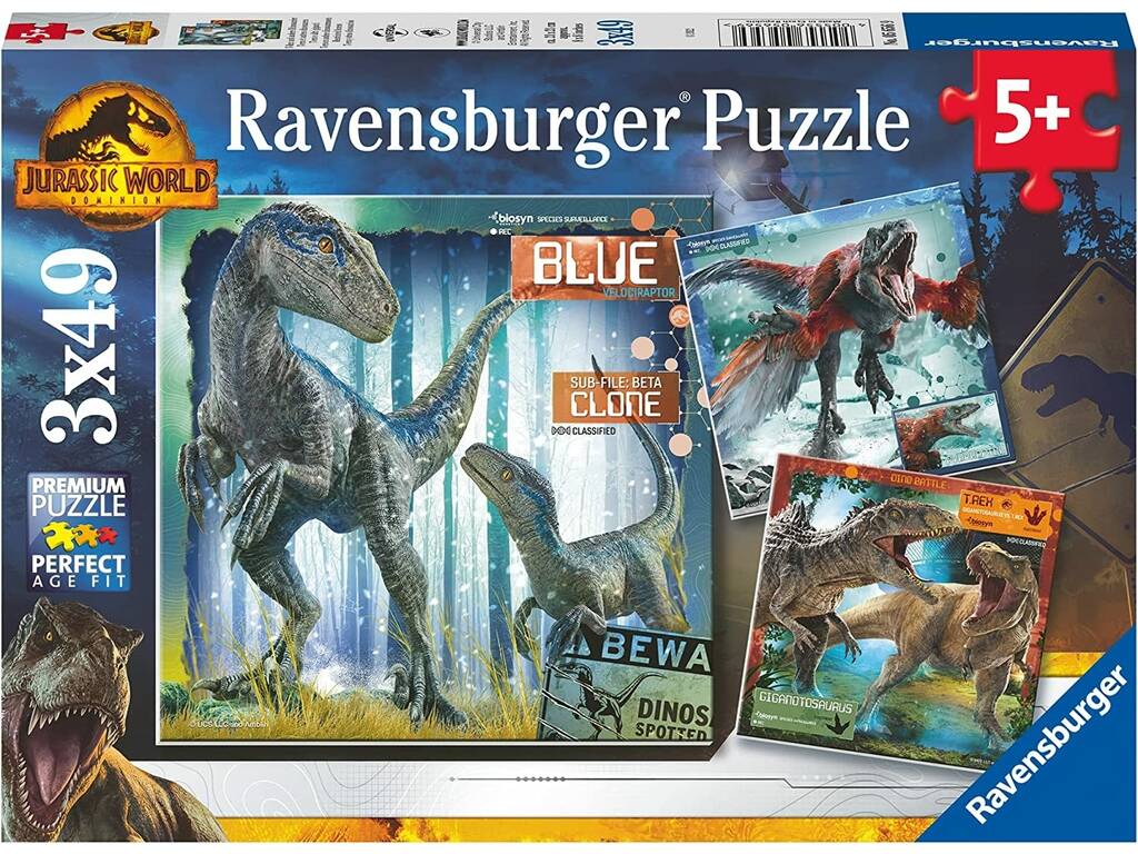 Puzzle Jurassic World Dominion 3x49 Stück Ravensburger 5656