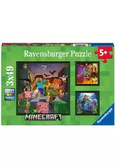 Minecraft Puzzle 3x49 Pieces Ravensburger 5621