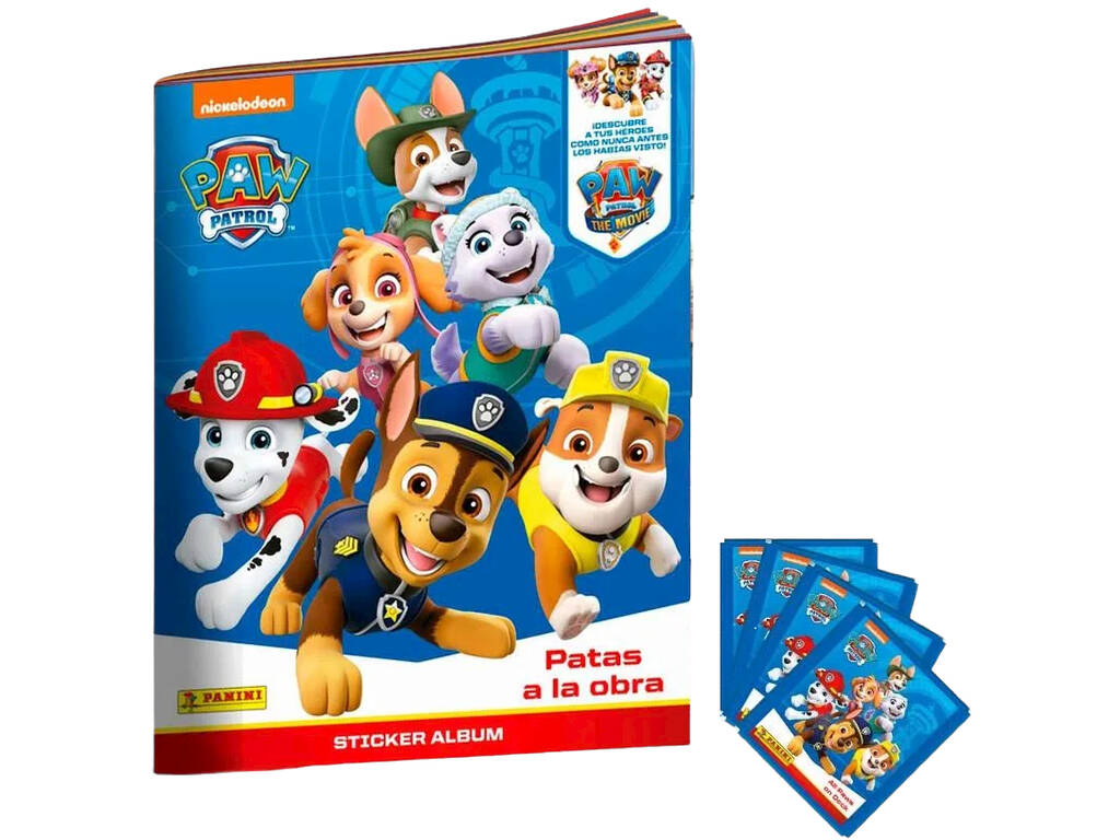 Paw Patrol Canine Starter Pack Album avec 4 enveloppes Panini