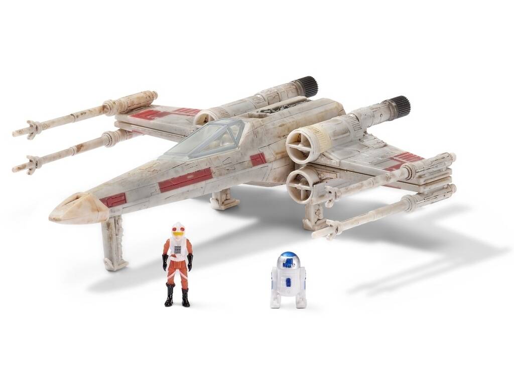 Star Wars Micro Galaxy Squadron X-Wing mit Luke Skywalker und R2-D2 Figur Bizak 62610015