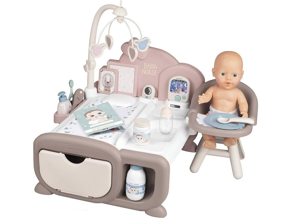 Babyzimmer mit Puppe 32 cm. Smoby 7600220375