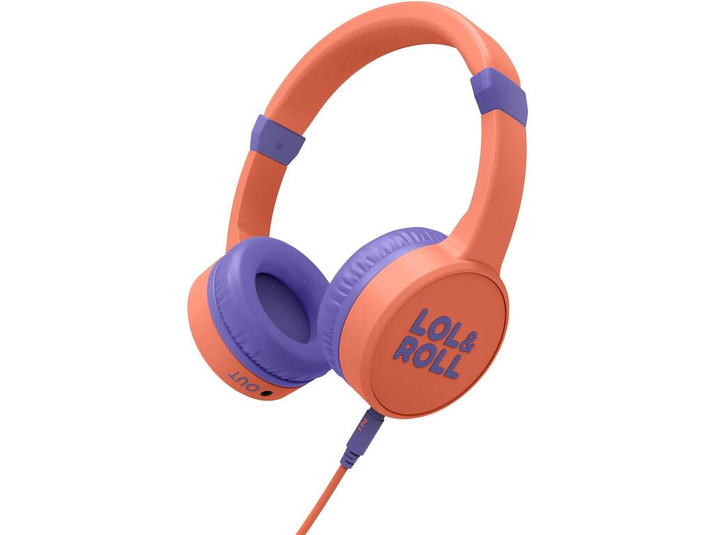 Auricolari Lol&Roll Pop Kids Headphones Orange Energy Sistem 45186