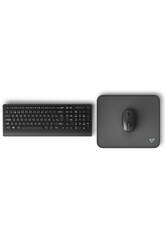 Kit Teclado y Mouse Inalmbrico Office Wireless Set 3 Silent com Tapete Energy Sistem 45301
