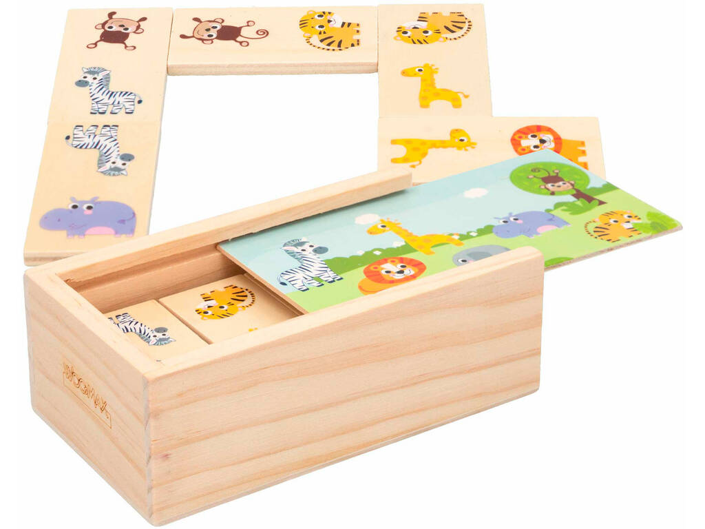 Dominos en bois éducatifs 29 pièces couleur bébé 46461