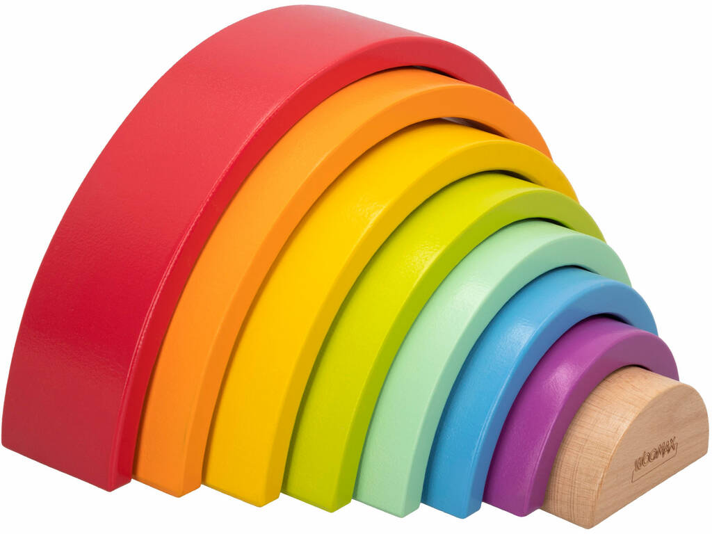 Gioco Arcobaleno in legno 8 pezzi Color Baby 46479