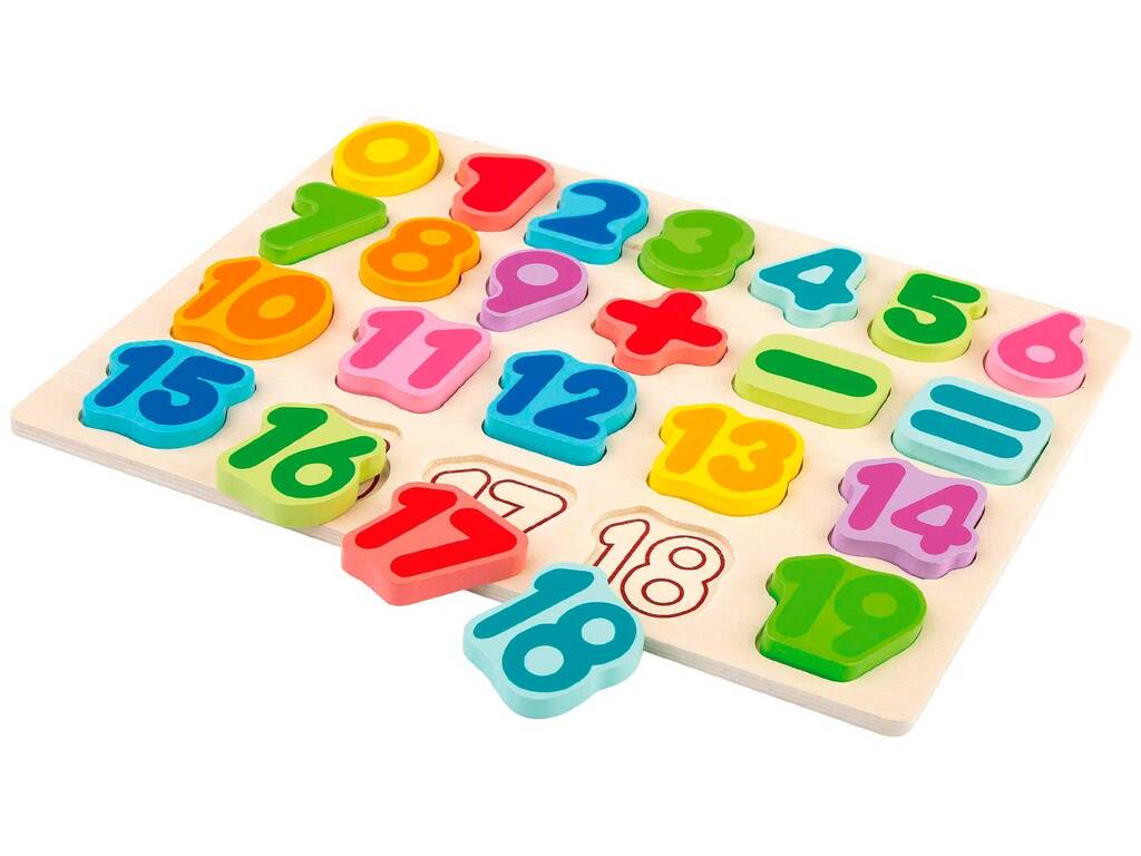 Puzzle Madera Números Color Baby 49344