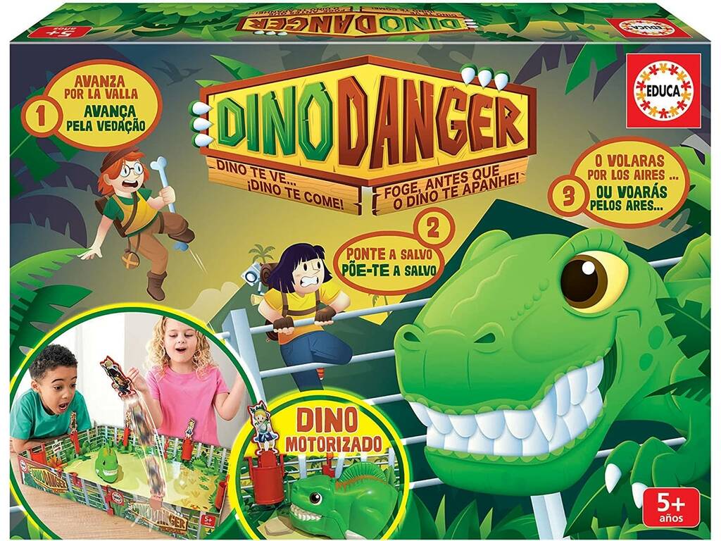 Educa Borras - Dino Danger - Jogo de mesa