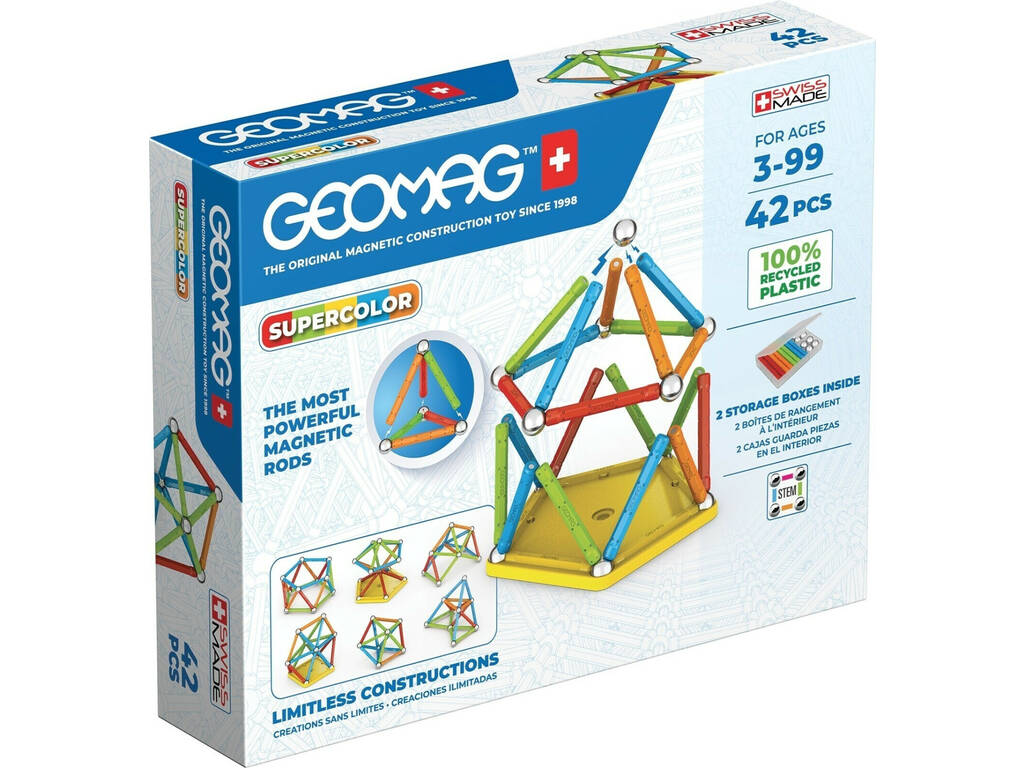 Geomag Supercolor com 42 Peças Toy Partner 383